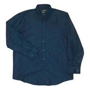 Black Label by Ruffini Men's XL Slim Button-Up Dress Shirt